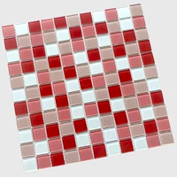 Розовый, красный, розовый и белый (один квадратный метр)