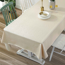 Tablecloth Waterproof anti-scalding oil-proof wash-in table cloth cloth art European coffee table table mat hotel household rectangular tablecloth