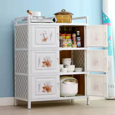 Put cupboard cabinet home kitchen economy kitchen whole cabinet cabinet storage cabinet food side aluminum alloy storage cabinet simple