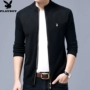 Áo len mùa thu Playboy nam Zip cardigan Áo khoác mỏng Hàn Quốc Áo len thanh niên Áo len nam áo len cardigan nam