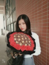 Shenzhen Shunfeng express Ferero chocolate emulated floral lamp string black yarn bouquet to send friends best friends birthday present