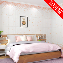 Bedroom living room self-adhesive 3d three-dimensional wall stickers Net red background wall warm decoration wallpaper waterproof scrubable stickers