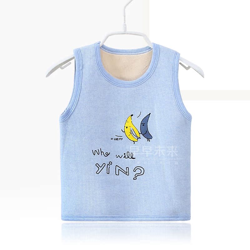 Baby plus nhung vest ấm áp vest bé trai quần áo trẻ em mùa thu và mùa đông vest đơn vai ra ngoài vest vest quần áo trẻ em cao cấp