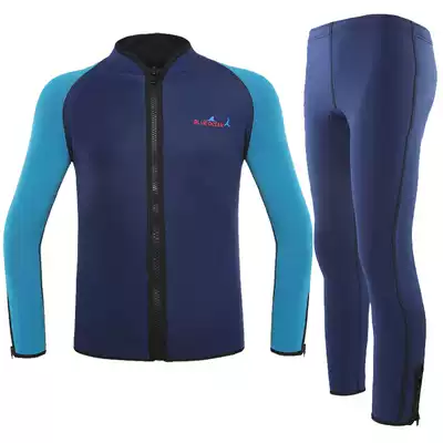 2mm thick two-piece diving suit for men and women diving surf clothes winter swimsuit snorkeling suit