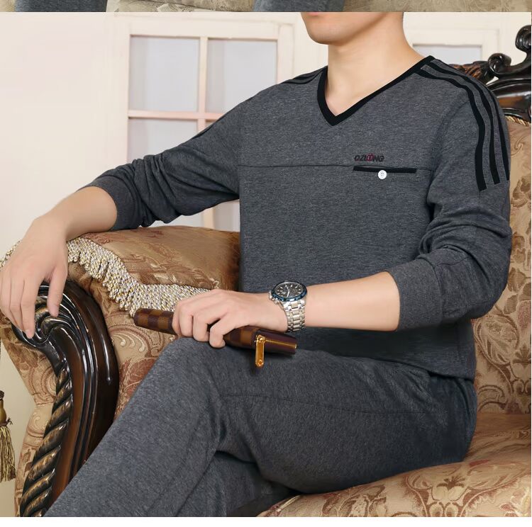Bộ đồ thể thao nam mùa xuân và mùa thu giản dị trang phục thể thao trung niên phù hợp với nam mùa xuân chạy bộ đồ thể thao nam phù hợp với áo len bộ quần áo adidas nữ