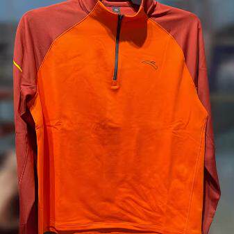 Anta Men's Long Sleeve Knitted Sweater 2024 Winter Style Fleece-Lined Warm Sports Half-Zip Top 152445401N