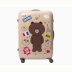Hàn Quốc LINE FRIENDS x Samsonite Samsonite Chuck Brown Bear vali xe đẩy vali Va li
