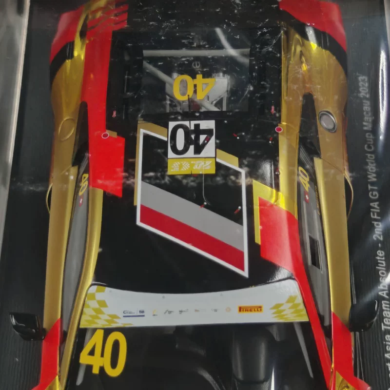 Спрэк 1:18 Audi R8 LMS GT3 2023 Гран-при Макао второй призёра смола украшение гоночная миниатюра