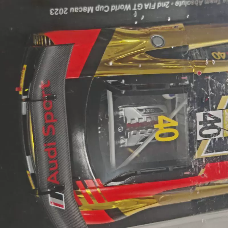 Спрэк 1:18 Audi R8 LMS GT3 2023 Гран-при Макао второй призёра смола украшение гоночная миниатюра