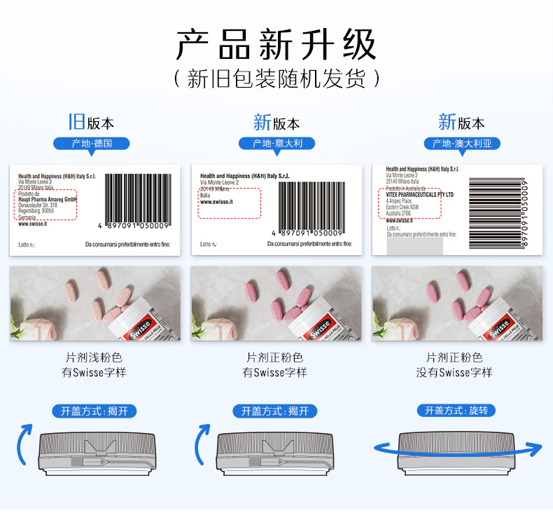 Swisse口服玻尿酸水光片90片