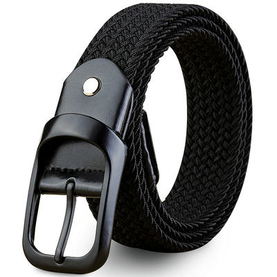 Men's elastic and elastic belts, workwear belts, casual and trendy young people's outdoor sports canvas belts, woven