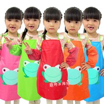 Cute Children Apron Apron Toddler Apron Drawing Clothes Baby Waterproof Eating Clothes 2 pieces