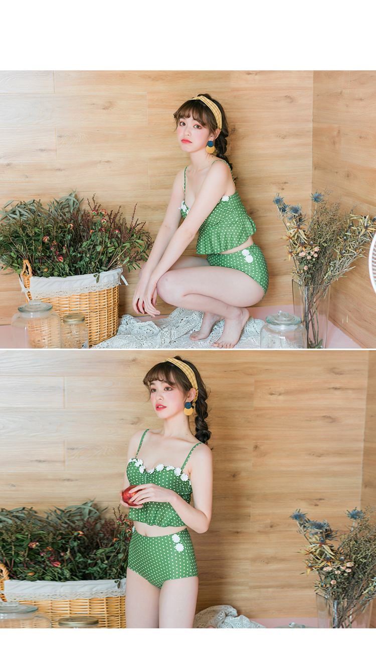Xiaotao áo tắm nữ tươi cô gái sinh viên sóng retro gợi cảm eo cao tam giác che bụng đã mỏng mảnh áo tắm - Bộ đồ bơi hai mảnh áo tắm 2 mảnh