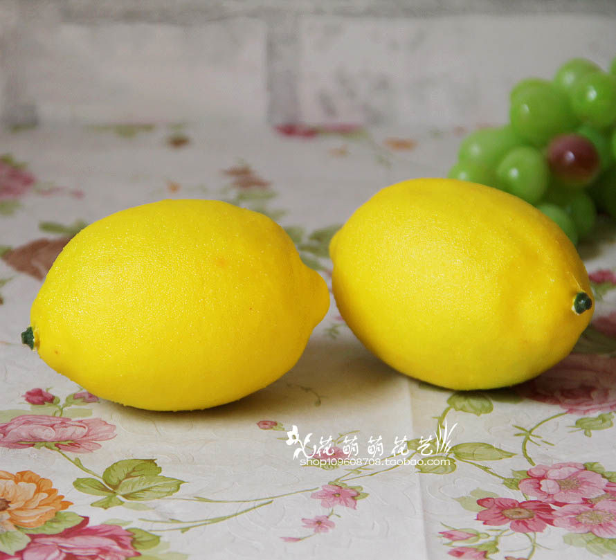 Manufacturer direct marketing simulation fake fruit high simulation yellow lemon model fake green lemon photographic props to put decorations