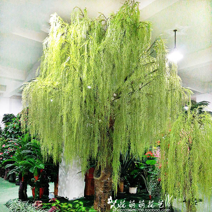 Factory direct selling simulation plant wall hanging rattan background decoration gardening artificial leaves living room vine willow branch