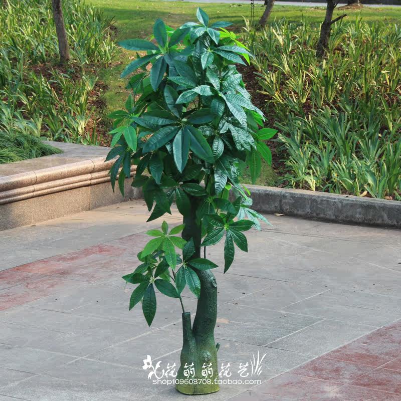 Simulation Fake Tree Hair Treasure Tree Family Decoration Plant Fake Flowers Potted Plant Furnishing Ground Living Room Large Green Plant Special Price