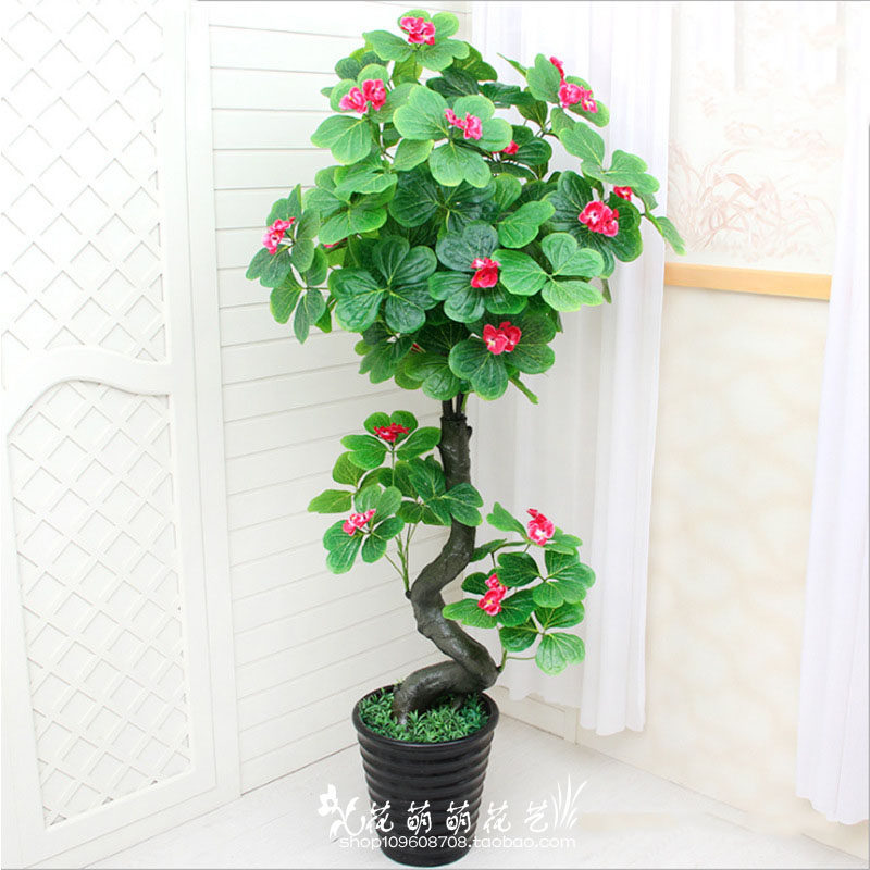 New simulation flower large potted plant plant living room home plastic flower bending rod long spring flower