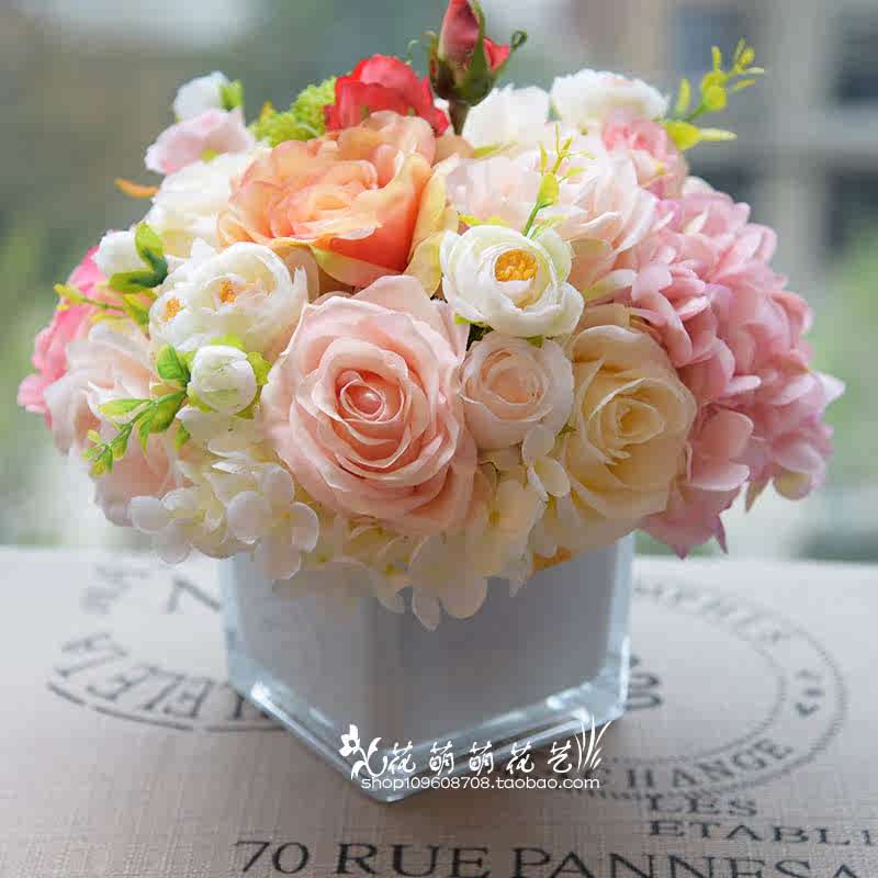 New Products Upscale Creative Home Indoor Pendulum Simulation Flowers Plant Potted Simulation Fake Flower Suit Living-room Decoration Flowers