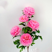 Five Heads Peony Flowers Emulation Peony King 5 Heads Artificial Silk Flowers Wedding Decoration Manufacturer Direct Sale Special Price