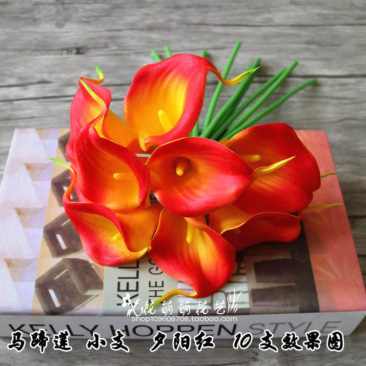 Plastic flower high-end horseshoe lotus simulation flower pu fake flower living room interior decoration with flower vase arrow wholesale