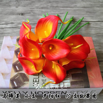 Plastic Flowers High-end Horseshoe Lotus Emulation Flower Pu Fake Flower Living Room Interior Decoration Placement Flower Vase Flower Arrangement Wholesale