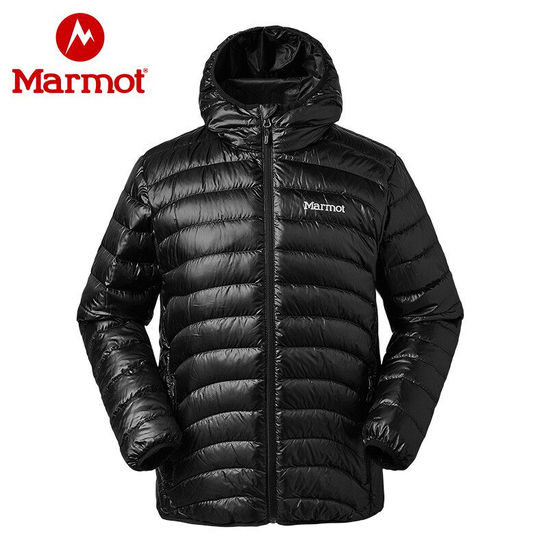 Marmot earth dial rat outdoor sport autumn and winter men's light weight 700 fluffy goose down with cap down jacket thin down
