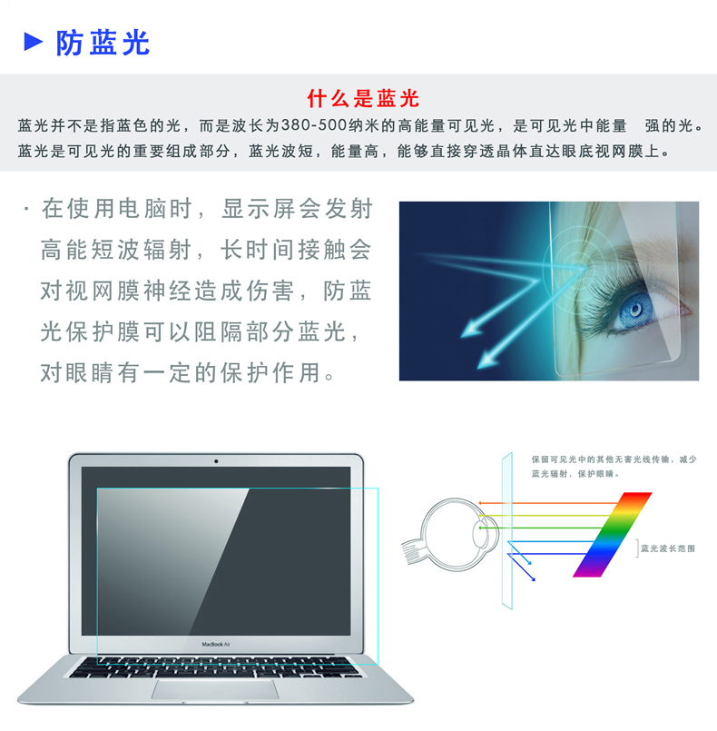 Macbook Apple mới pro13.3 inch mac máy tính air11.6 màn hình máy tính xách tay phim 12 phim HD phim bảo vệ màn hình xanh phim 15,4 inch phim bảo vệ phim táo - Phụ kiện máy tính xách tay miếng dán laptop dell