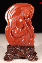 Collection of boutique knots crystal glass species All red Laos Jusand freezing pendulum of the sea The daughter of the sea has a good collection of canon