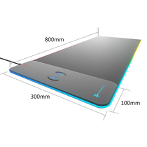 SF wireless charging mouse pad Universal mobile phone fast charging gaming office thickened rgb luminous super mouse pad Waterproof non-slip keyboard pad with mobile phone wireless charger