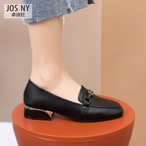 Chosney Spring 2021 Loafers for women with a square heel and a pair of matching granny shoes with a deep slipper