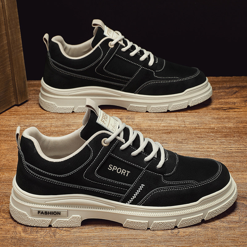 Labor Protection Men's Shoes, Winter 2025 New Style, Sports and Casual Sneakers, Leather Surface, Waterproof, Non-Slip, Wear-Resistant, Work Shoes, Trendy Shoes