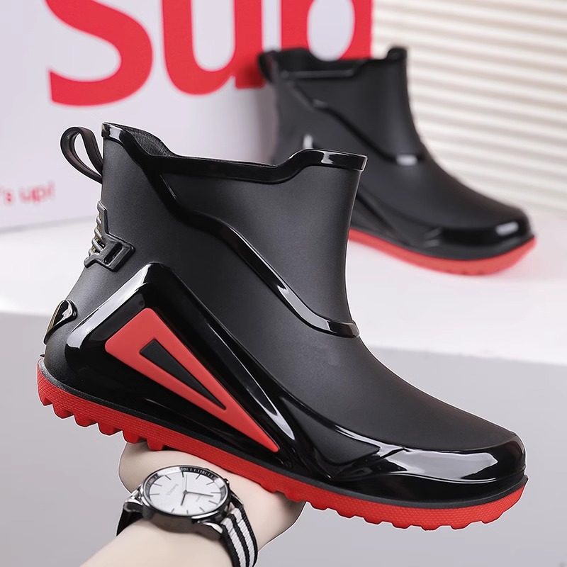 Rain Boots for Men, Summer Kitchen Work, Waterproof, Non-Slip, Fishing Rubber Shoes, Special Rain Shoes for Riders, Rain Protection Water Shoes