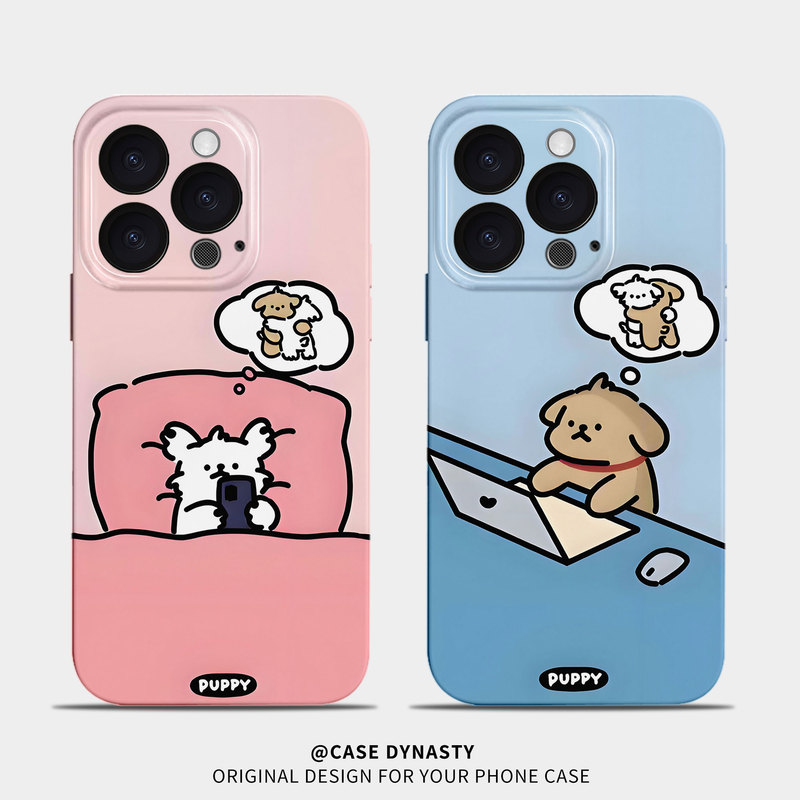 Suitable for Puppy-Themed iPhone 17/16 Pro Max, Apple 15, Xiaomi 14 Couple Phone Cases, Any Model 13, Cute 11, Redmi K60/K70, Huawei Pura 70, Honor Nova 12, Vivo