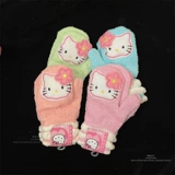 Японские зимние милые трикотажные удерживающие тепло перчатки для школьников, комплект для друга