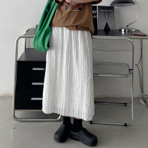 Pregnant woman half-body dress spring summer dress pleated plexein casual display slim fit slim fit A-character dresses summer straight cylinder long dress