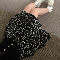 Maternity skirt summer high-waist belly-supporting floral A-line skirt thin fashionable and versatile short skirt petite culottes