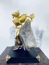 The gloomy wood ebony Cliff Golden NUM dragon pillar Guanyin flowers blossom rich landscape flowers and birds dragon and phoenix root carving wood carving ornaments