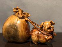 Camphor wood old camphor wood flower camphor red camphor whole wood carving without stitching Dream Angel wood carving root carving 812