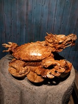 Taihang cliff (Wuniu Nafu) root carving ornaments solid wood aging materials hand-carved zodiac wood carving crafts