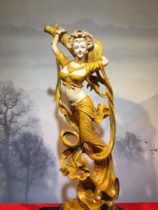 Cliff Wood root carving fragrant camphor wood Dunhuang art beauty natural random wood carving Buddha statue ornaments 7-5