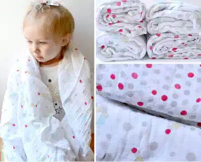 Gift box (4 pieces)Natural organic cotton children's blanket Baby blanket Nap blanket