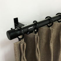Curtain rod Roman rod Single and double rod Modern simple mute Wrought iron aluminum alloy curtain rod track punching sealing