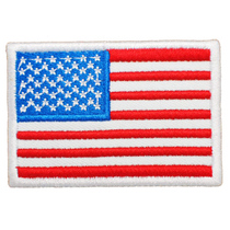 Personality Embroidery Magic Sticker American Flag Arm Badge (White Side) Submachine Clothing Sticker Zhang Army Fan Backpack Patch Customizable