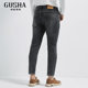 Gusha ສີດໍາຊັ້ນສູງ Tencel denim ກາງເກງຂາຂະຫນາດນ້ອຍສໍາລັບຜູ້ຊາຍ antibacterial ສະດວກສະບາຍ trousers slim 2024 ພາກຮຽນ spring ຮູບແບບໃຫມ່