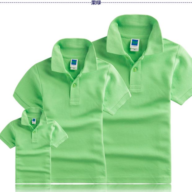 Mùa hè 2018 cha mẹ con trang trí nhà cha và mẹ bốn chiếc áo thun polo ngắn tay cotton kích thước lớn sản phẩm mới quần áo trẻ con