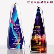 New Crystal Trophy Customized Medal Customized Care Licensing Care Award Honors Creative Ing Excellent Employee Award