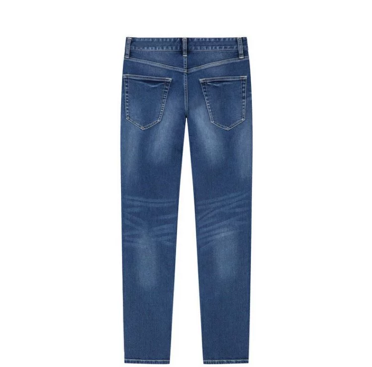 GXG nam mùa thu nam thời trang thành phố xu hướng Hàn Quốc Thanh niên quần dài màu xanh quần jeans - Quần jean quần bò nam