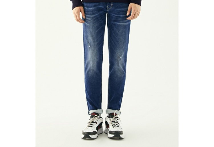 GXG nam mùa thu nam thời trang thành phố xu hướng Hàn Quốc Thanh niên quần dài màu xanh quần jeans - Quần jean quần jean nam levis