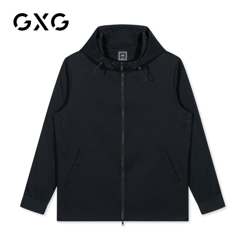 GXG nam mùa xuân Hot bán được ưa thích Đen Puller trùm đầu Zipper Jacket.