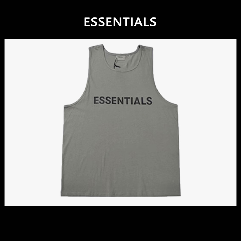 50% off Fog Kimi Essentials Sleeveless Vest with Double-Line Letters American High Street Loose Sleeveless T-Shirt for Men